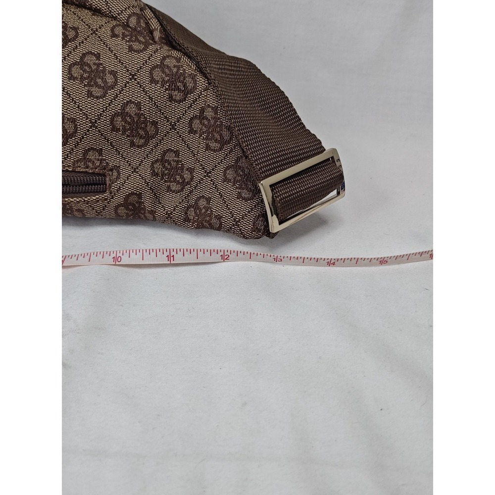 GUESS Renee Mini SI248712 Brown Logo Monogram Fanny Pack Belt Bag NWT - Picture 12 of 14